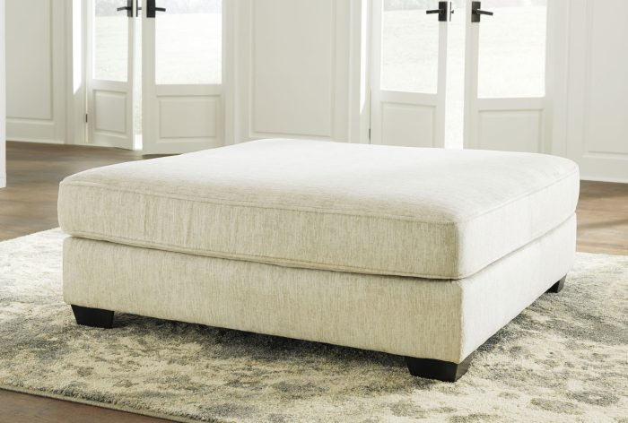 Rawcliffe - Parchment - Oversized Accent Ottoman - Image 2