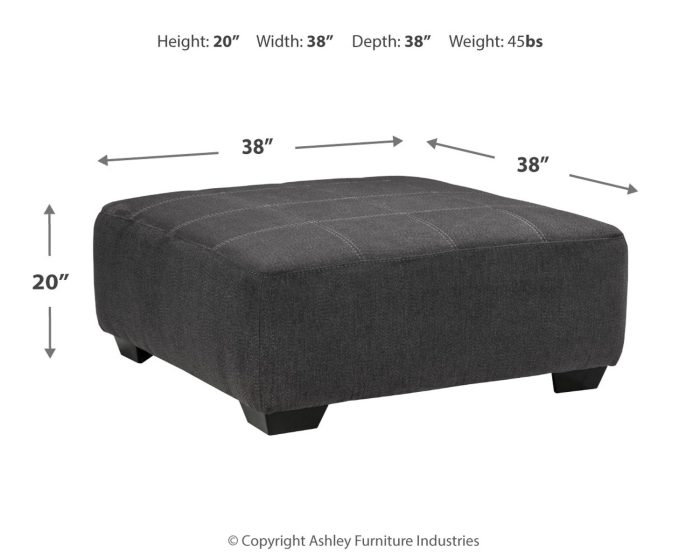 Ambee - Slate - Oversized Accent Ottoman - Image 2