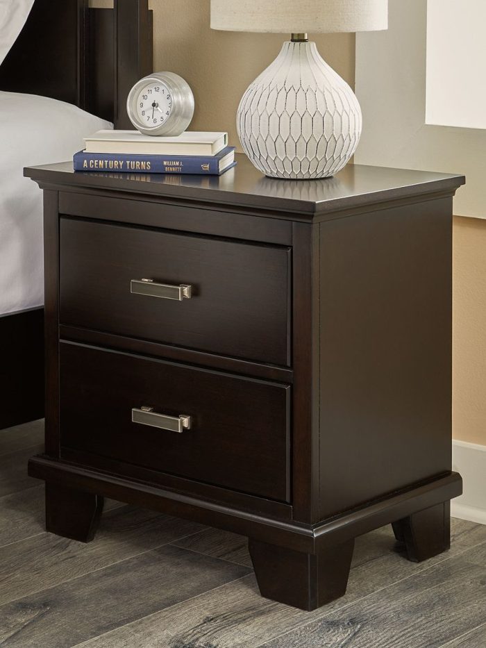 Covetown - Dark Brown - Two Drawer Night Stand - Image 4