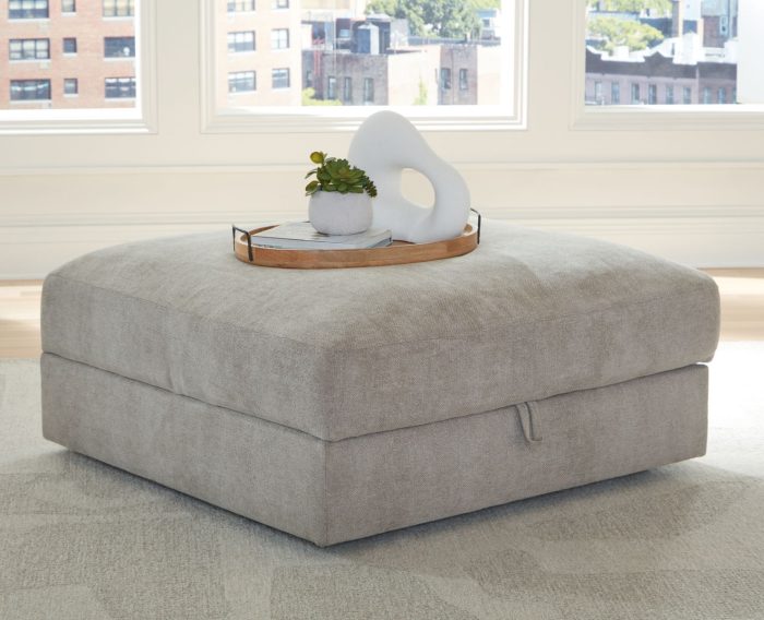 Aslan Court - Pebble - Ottoman With Storage - Image 2