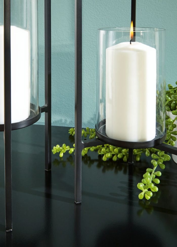 Ginette - Black - Candle Holder Set (Set of 2) - Image 3
