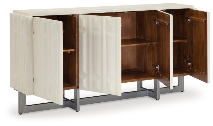 Ornawel - Distressed White - Accent Cabinet - Image 2