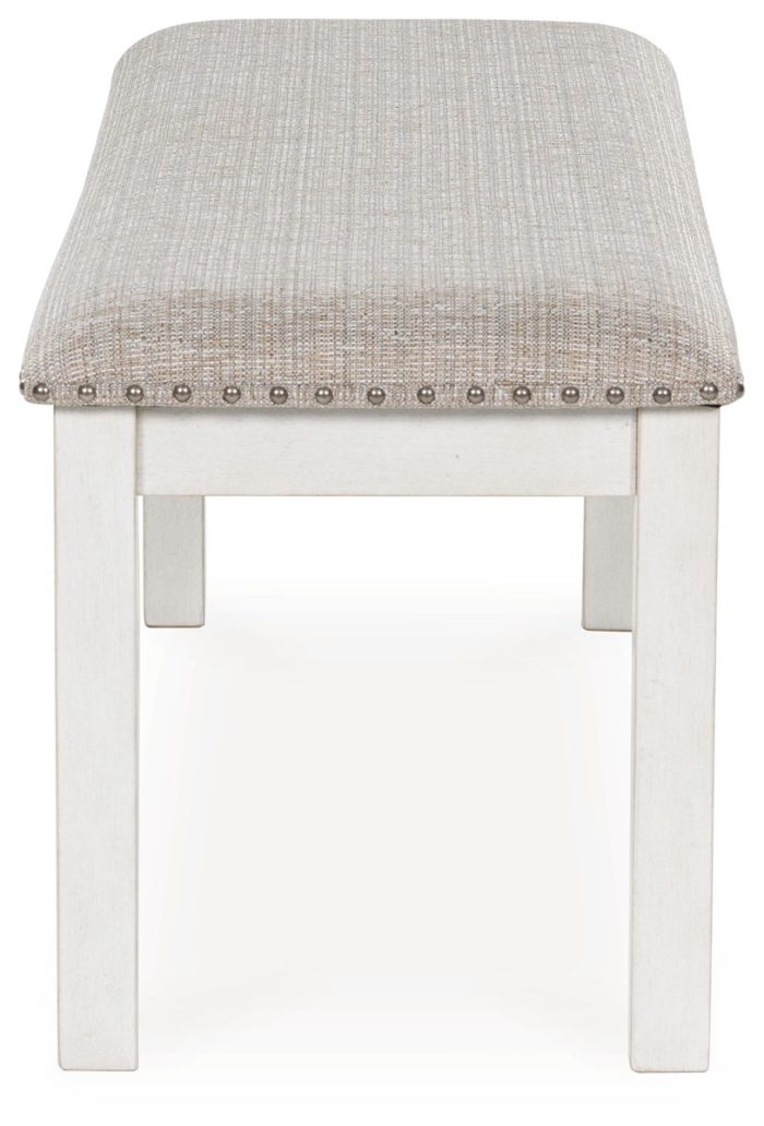 Robbinsdale - Antique White - Large Upholstered Dining Room Bench - Image 2
