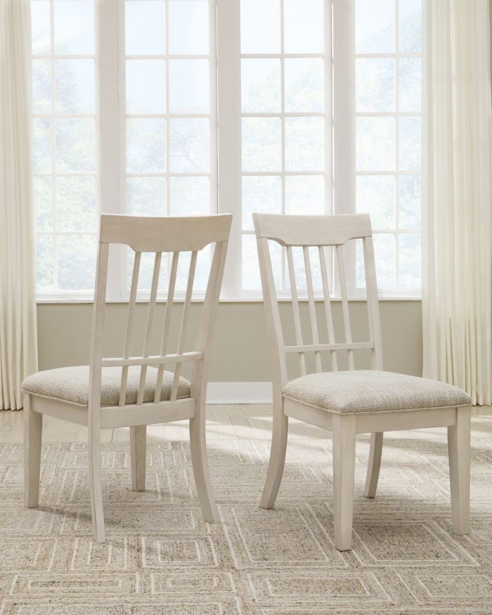 Shaybrock - Antique White / Brown - Dining Upholstered Side Chair (Set of 2) - Image 2
