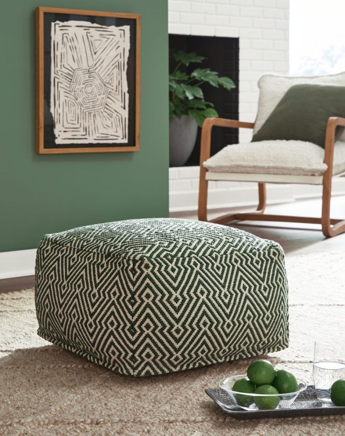 Abacy - Green / Ivory - Pouf - Image 4