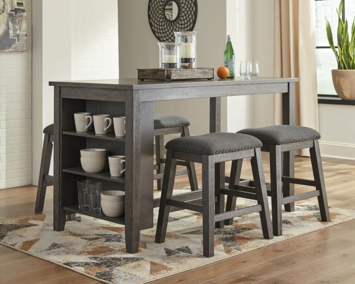 Caitbrook - Gray - Rectangular Dining Room Counter Table - Image 3