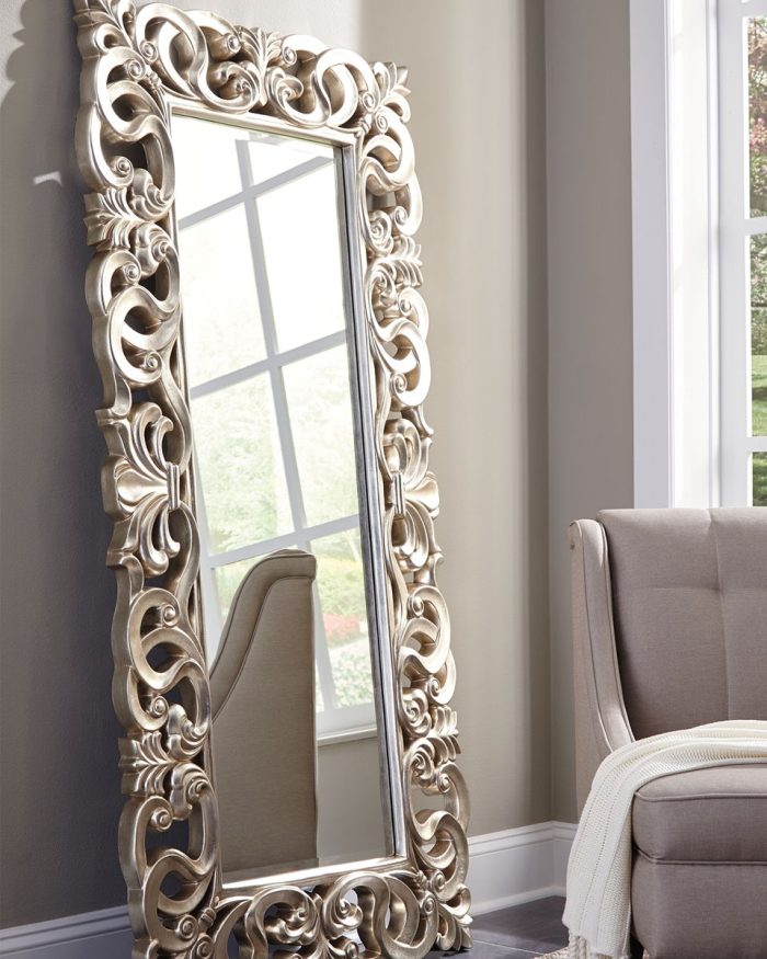 Lucia - Antique Silver Finish - Floor Mirror - Image 2