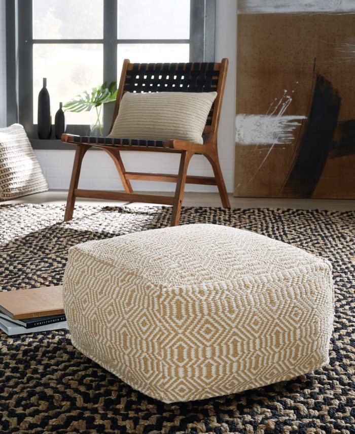 Adamont - Tan / Ivory - Pouf - Image 2
