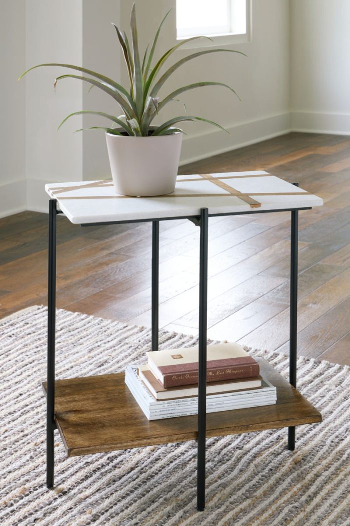 Braxmore - White / Light Brown - Accent Table - Image 4