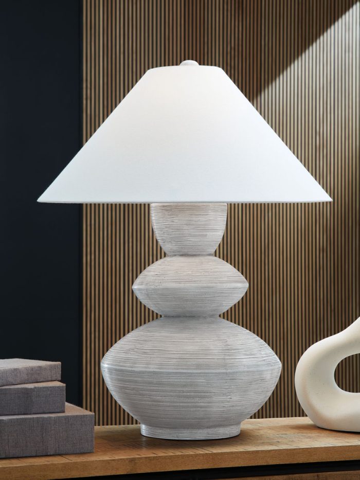 Brickdon - Distressed White - Poly Table Lamp - Image 4