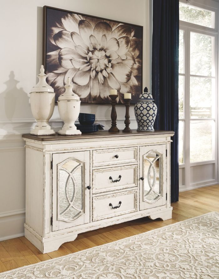Realyn - Chipped White - Dining Room Server - Image 4