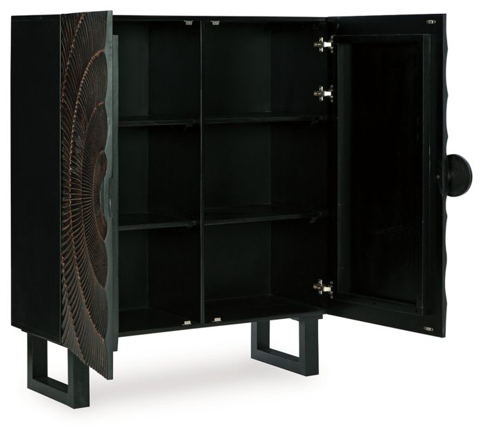 Fosterman - Distressed Black - Accent Cabinet - Image 2