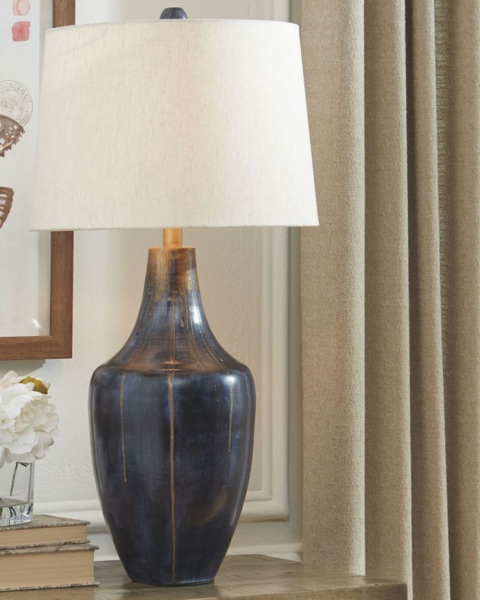 Evania - Indigo - Metal Table Lamp - Image 2