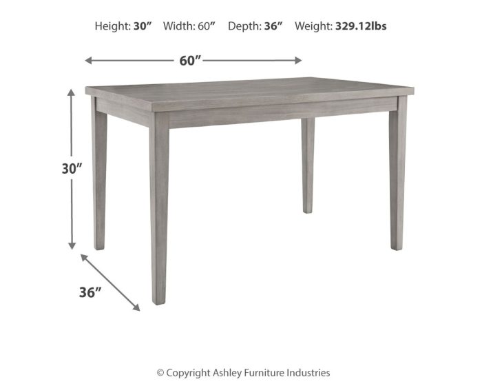 Parellen - Gray - Rectangular Dining Room Table - Image 3