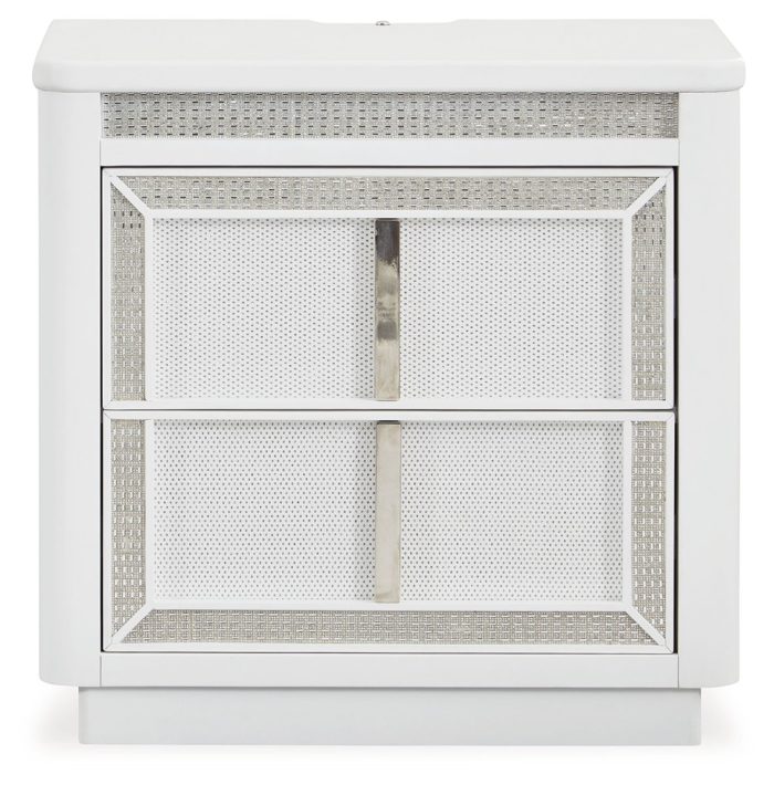 Chalanna - White - Two Drawer Night Stand - Image 2
