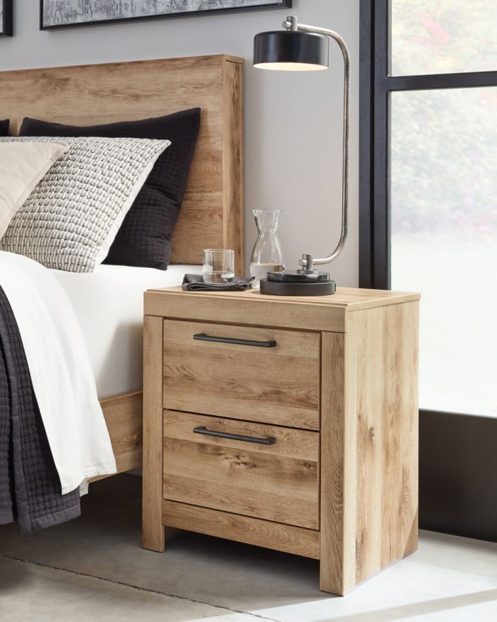Hyanna - Tan Brown - Two Drawer Night Stand - Image 4