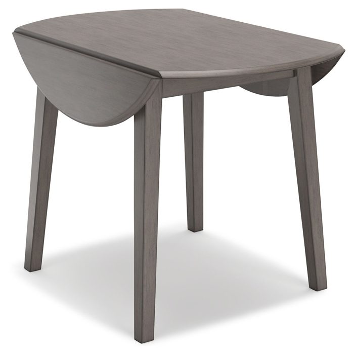 Shullden - Gray - Round Drm Drop Leaf Table - Image 2