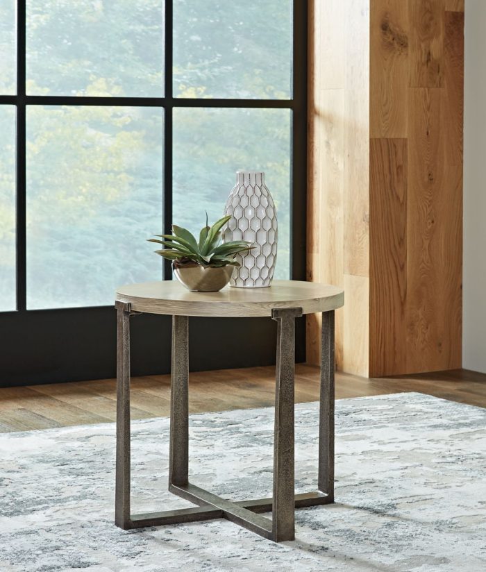 Dalenville - Gray - Round End Table - Image 2