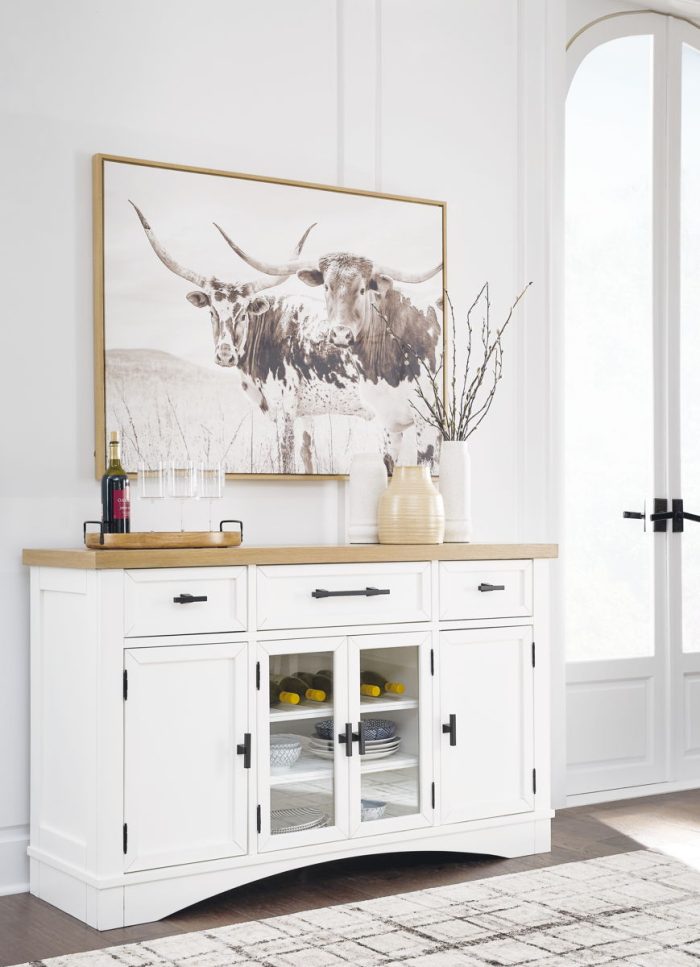 Ashbryn - White / Natural - Dining Room Server - Image 2