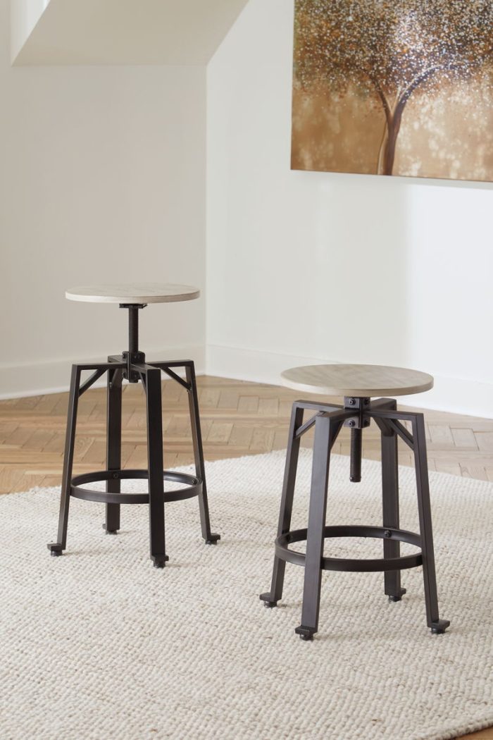 Karisslyn - Whitewash / Black - Swivel Stool (Set of 2) - Image 4