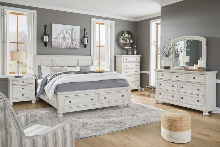 Robbinsdale - Antique White - Dresser, Mirror - Image 3