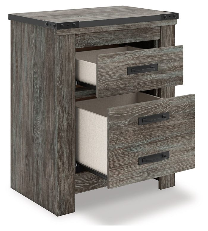 Frandern - Gray - Two Drawer Night Stand - Image 4