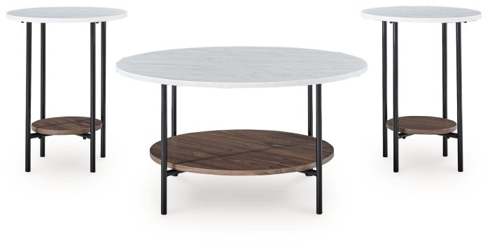 Wrenwich - Brown / Black / White - Occasional Table Set (Set of 3) - Image 3