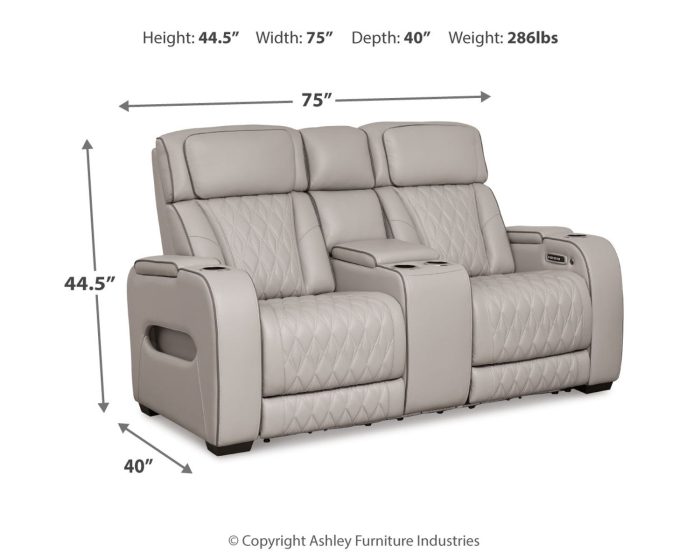 Boyington - Power Reclining Loveseat With Console/Adj Hdrst - Image 4