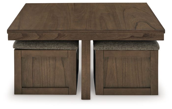 Boardernest - Brown - Cocktail Table With 4 Stools (Set of 5) - Image 3