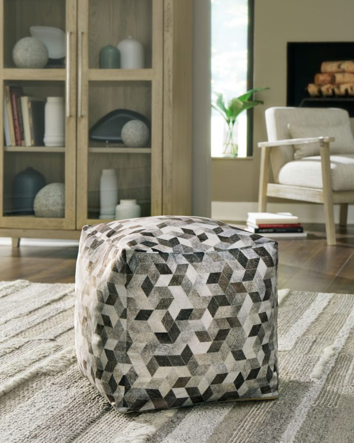 Albermarle - Gray / Brown - Pouf - Image 4