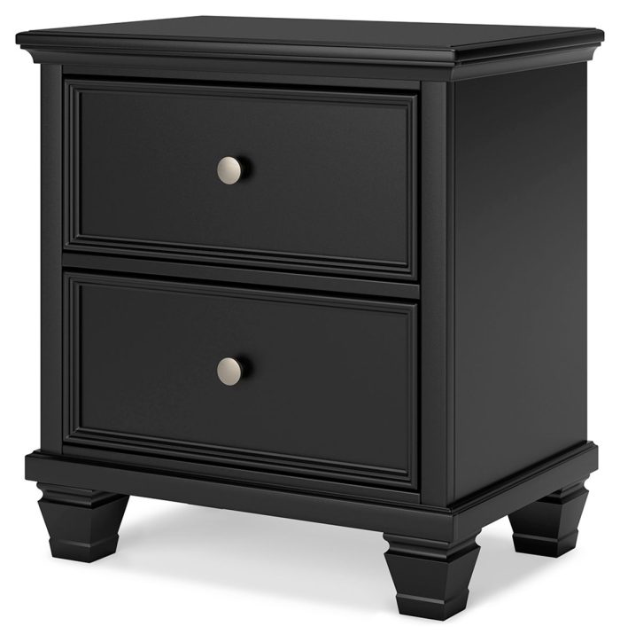 Lanolee - Black - Two Drawer Nightstand - Image 3