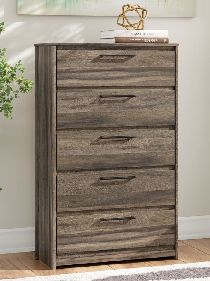 Elbrim - Brown - Five Drawer Chest - Image 4