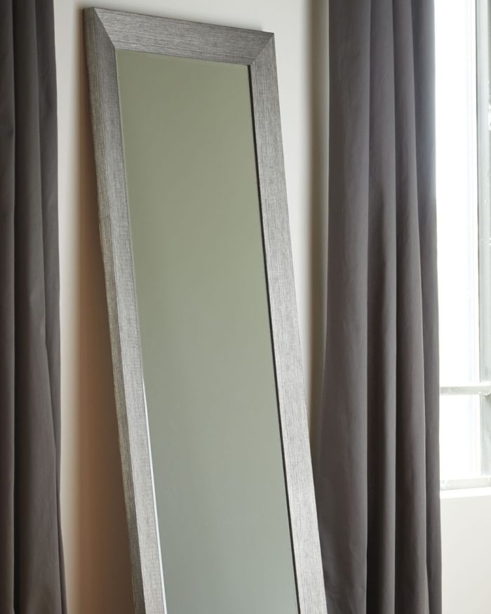 Duka - Silver Finish - Floor Mirror - Image 2