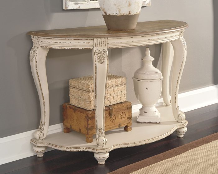 Realyn - White / Brown - Sofa Table - Image 3