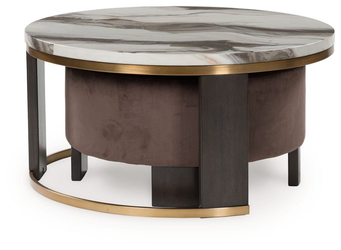 Jazmore - Brown / Brass Finish - Nesting Cocktail Tables (Set of 2) - Image 3