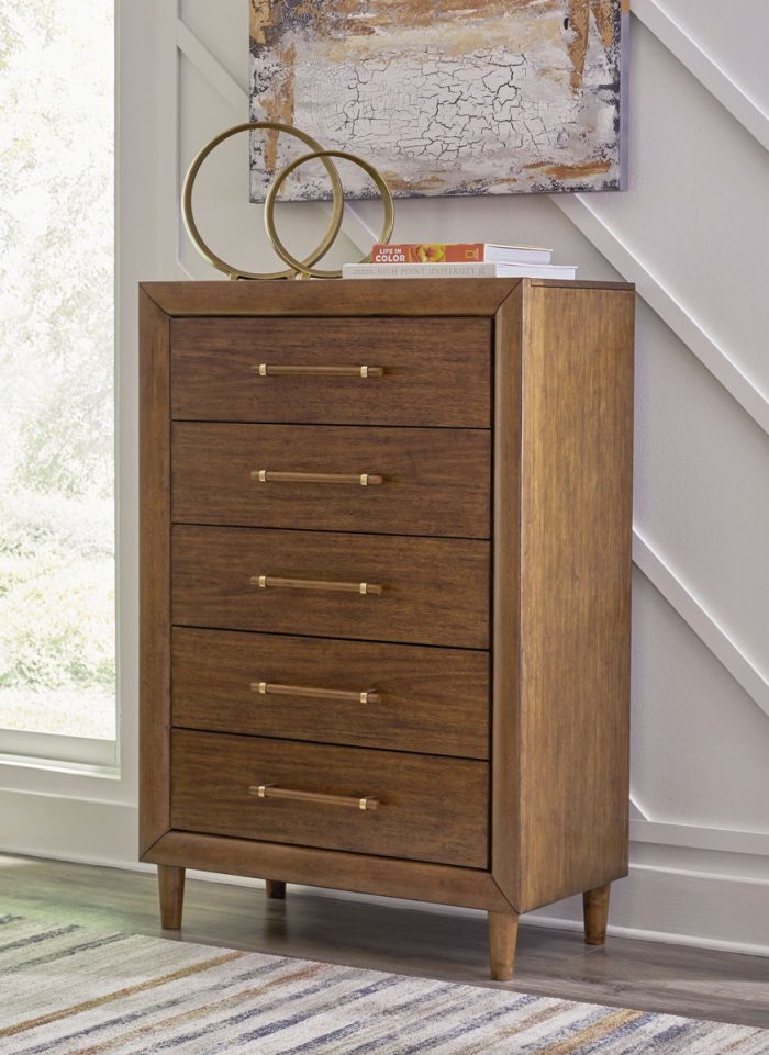 Lyncott - Brown - Five Drawer Chest - Image 2
