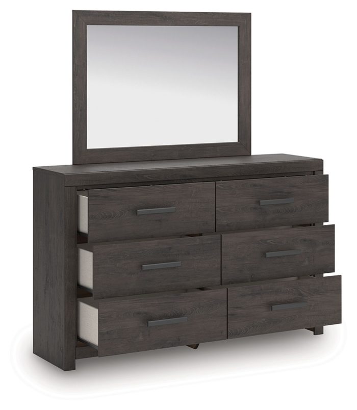 Prendonea - Charcoal - Dresser and Mirror - Image 3