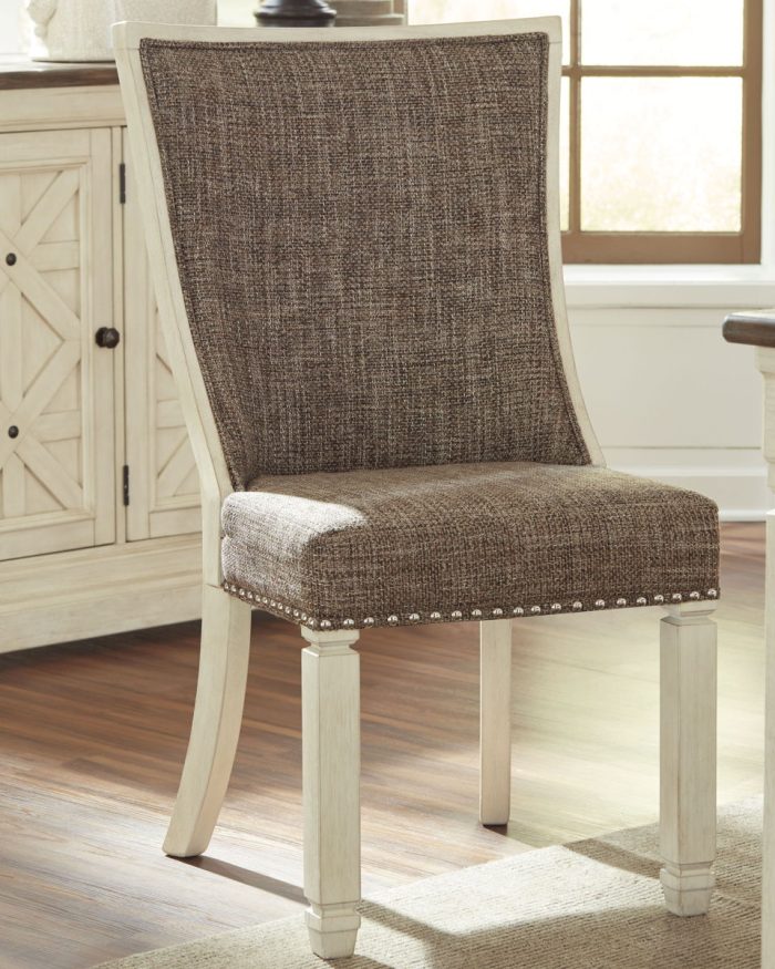 Bolanburg - Brown / Beige - Dining UPH Side Chair (Set of 2) - Lattice Back - Image 2