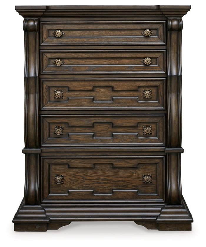 Maylee - Dark Brown - Five Drawer Chest - Image 3