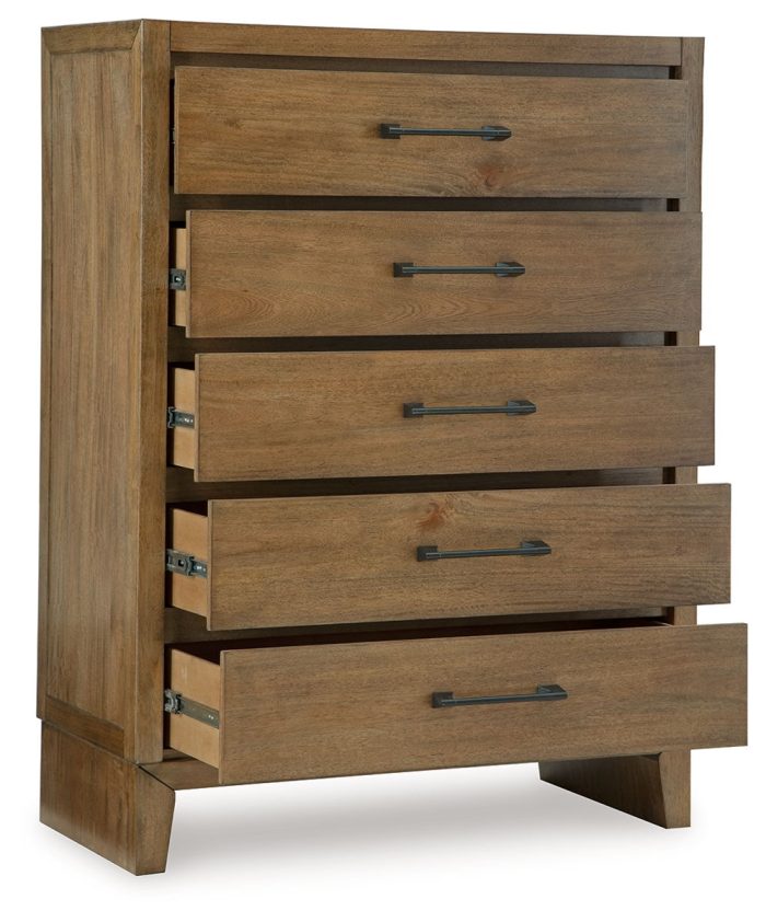Sherbana - Light Brown - Five Drawer Chest - Image 2