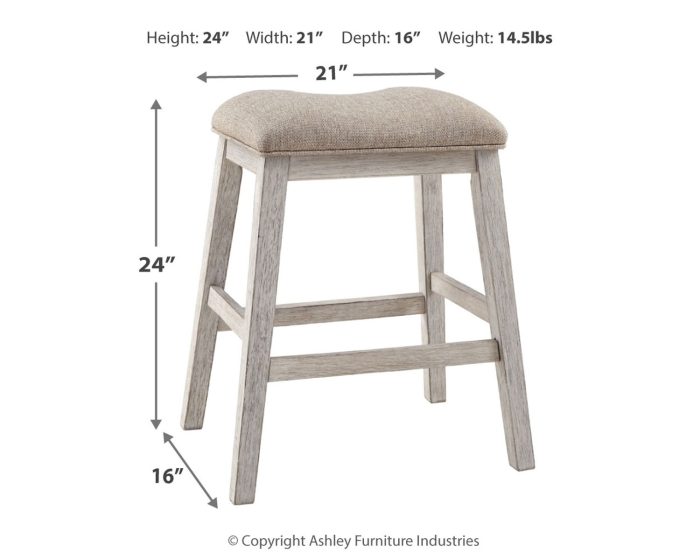 Skempton - White - Upholstered Stool (Set of 2) - Image 3