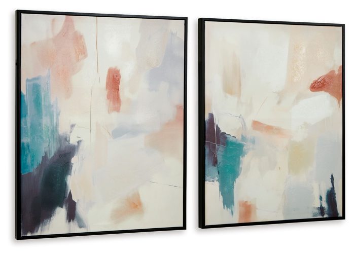 Caldish - Blue / White / Pink - Wall Art Set (Set of 2) - Image 2