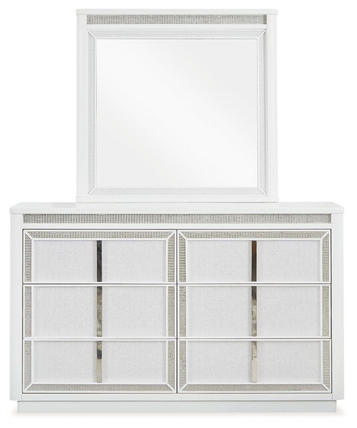 Chalanna - White - Dresser And Mirror - Image 2