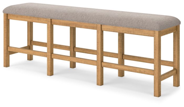 Havonplane - Brown - XL Counter Height Upholstered Dining Bench - Image 3