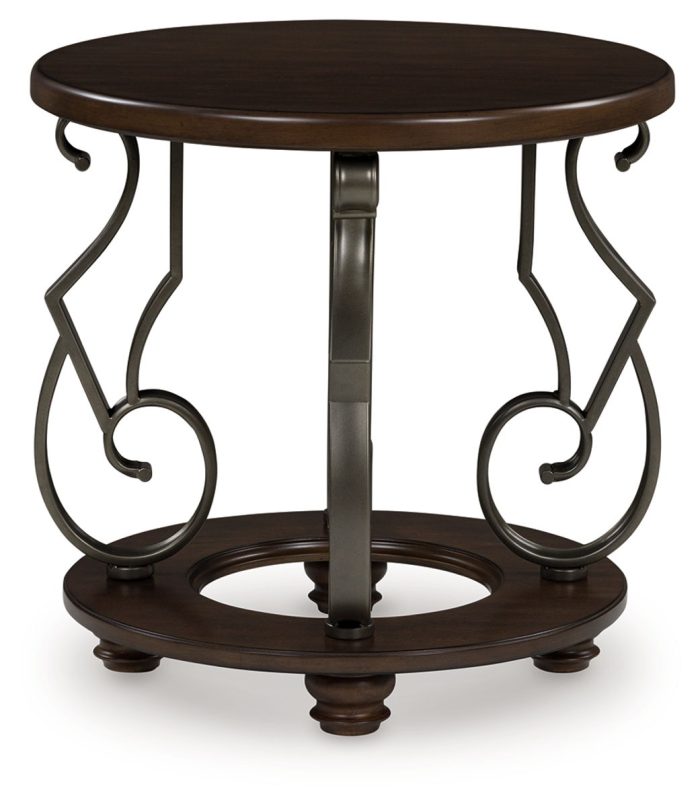 Frallyn - Dark Brown - Round End Table - Image 2