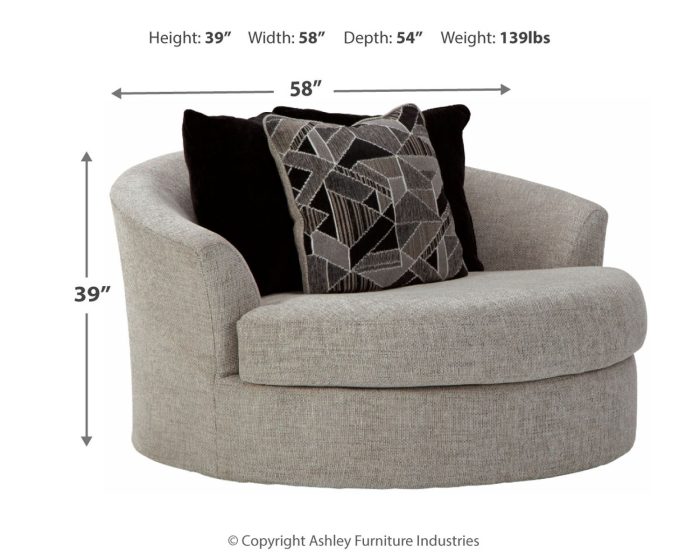 Megginson - Storm - Oversized Round Swivel Chair - Image 4