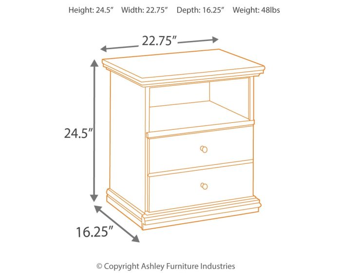 Maribel - Black - One Drawer Night Stand - Image 2