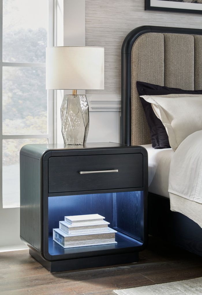 Rowanbeck - Black - One Drawer Night Stand - Image 4