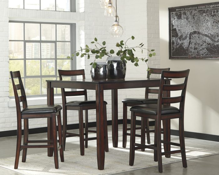 Coviar - Brown - DRM Counter Table Set (Set of 5) - Image 2