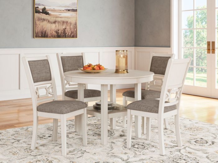 Erinberg - Antique White - Dining Room Table Set (Set of 5) - Image 2